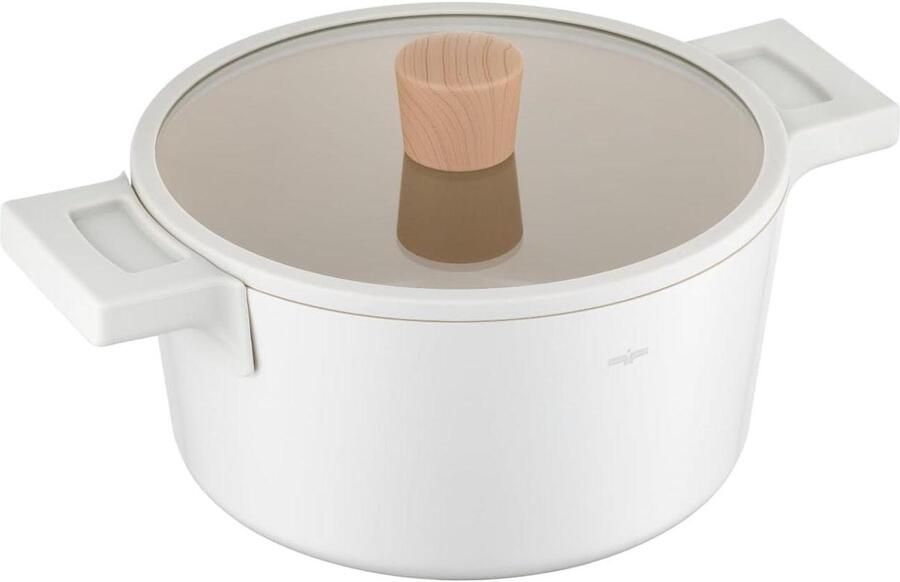 Aluminium Pan Kookpan Sauspan Lekker Koken Keramische Coating 20 cm 2.8L Grijs