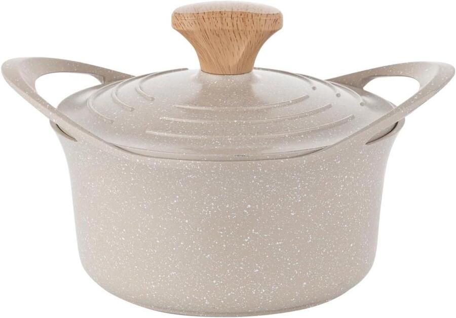 Aluminium Pan Kookpot Gezond Koken Keramische Antiaanbaklaag 2.8 Liter Zwart