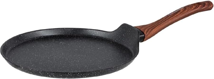 Aluminium Pannenkoekenpan 26 cm Anti-aanbak Voor alle Fornuizen inclusief Inductie Ergonomische Soft-Touch Handgreep