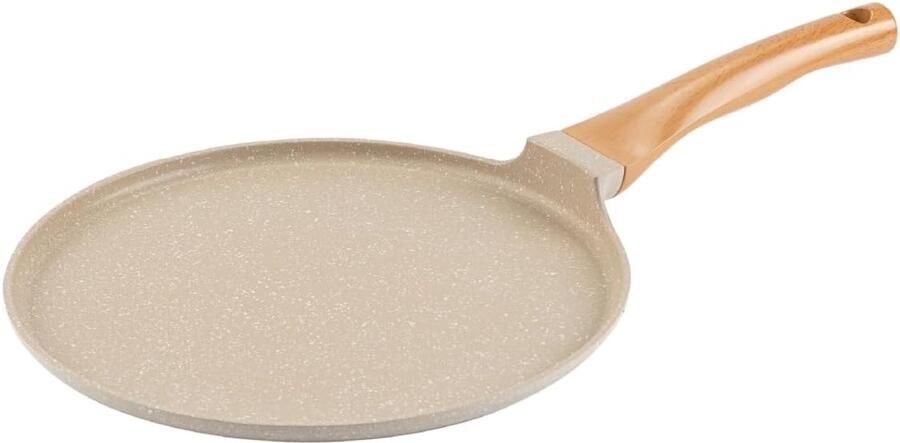 Aluminium Pannenkoekenpan OSLO (28 cm) I Keramische Antiaanbaklaag I Vervormings- en Beschadigingsbestendig I Hittebestendig Braadpan Geschikt voor Inductie- Gas- en Elektrische Kookplaten