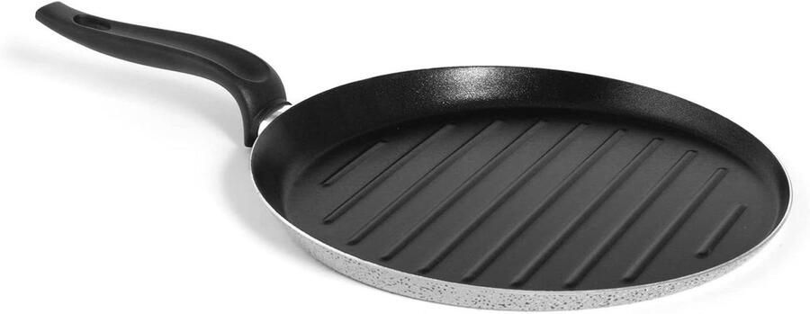 Aluminium Plaat Koekenpan Rond Koken Allround 6-laags Antiaanbaklaag 30 cm Grijs