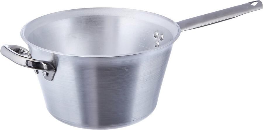 Aluminium Polenta Pan met Stalen Handvat voor Inductie 24x24x12 cm