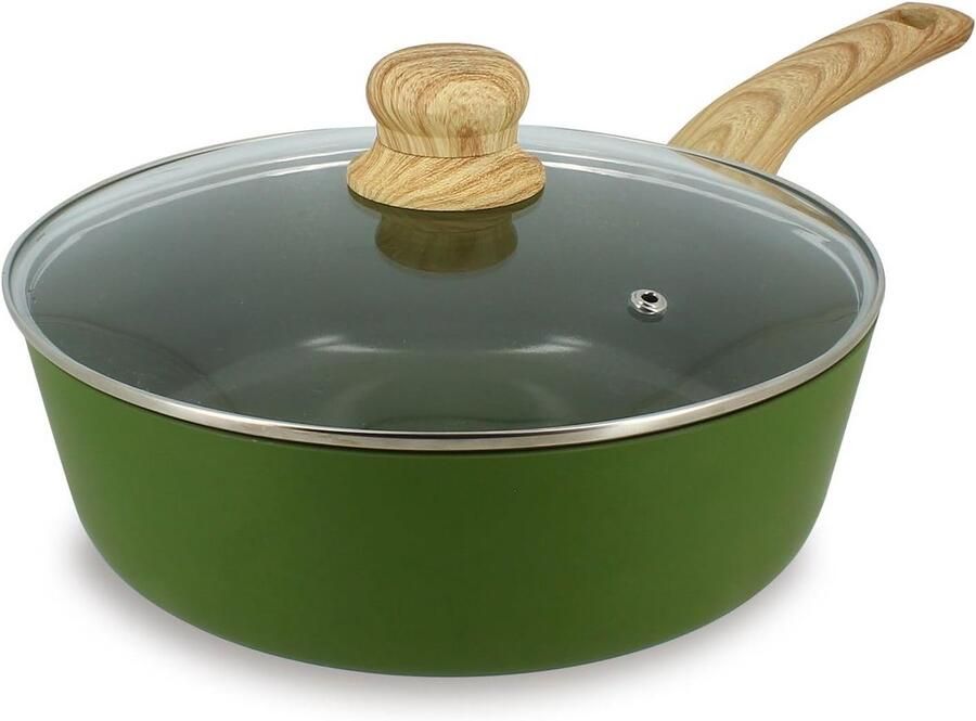 Aluminium Sauteerpan 24cm met Keramische Antiaanbaklaag voor Inductie