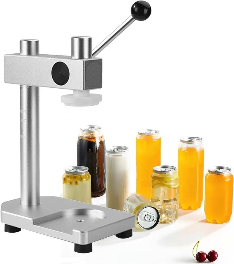 Aluminium Sluitmachine Hand Sealer Blikjes Afsluiten Zesde Generatie Ontwerp 250-700 Ml Zilver