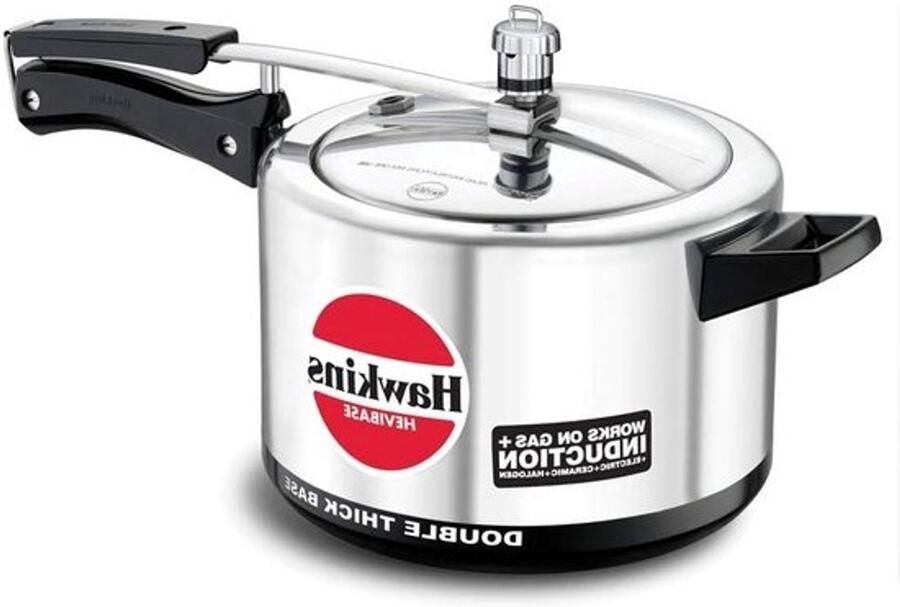 Aluminium snelkookpan Drukkookpan Snel koken Dubbele dikke bodem 5 Liter Zilver
