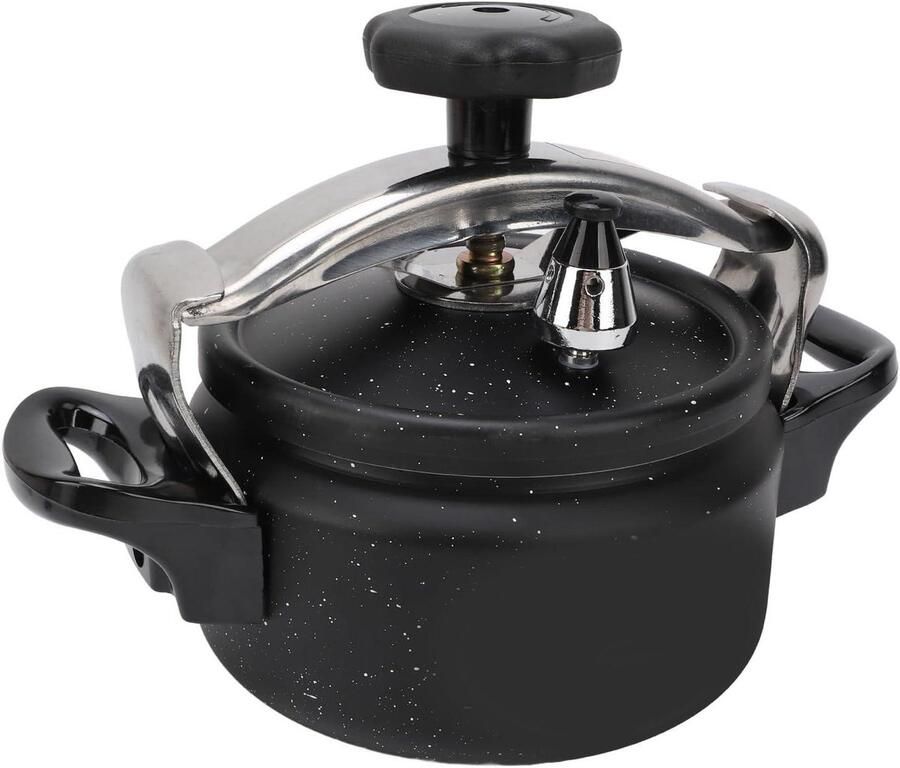 Aluminium Snelkookpan Drukpan Kookpan Snel Koken Explosiebestendig Ontwerp 15 Liter Zwart