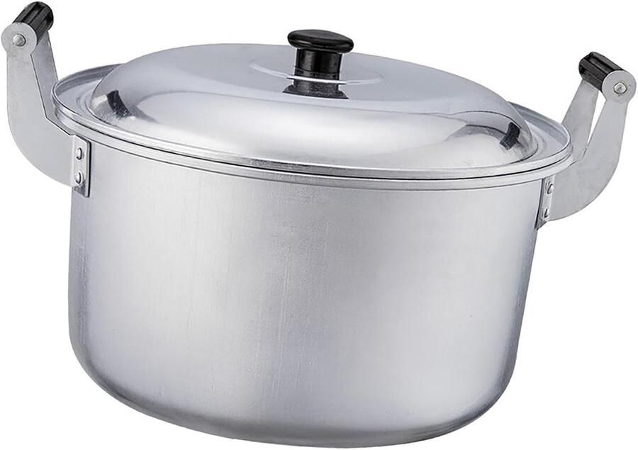 Aluminium Soeppan Voorraadpot Kookpot Gezinsgebruik Koken Dubbele Handvatten 32 x 26 x 18 cm