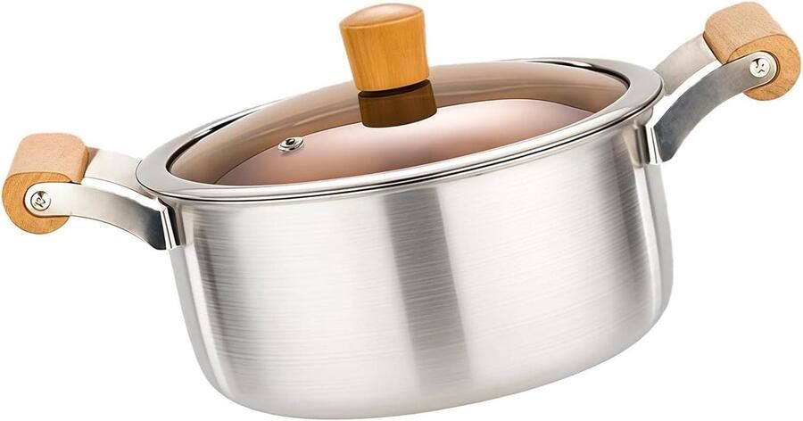 Aluminium soeppotten Maaltijd pannen Langzaam koken Gelijkmatige warmte 315 x 155 cm Zilver