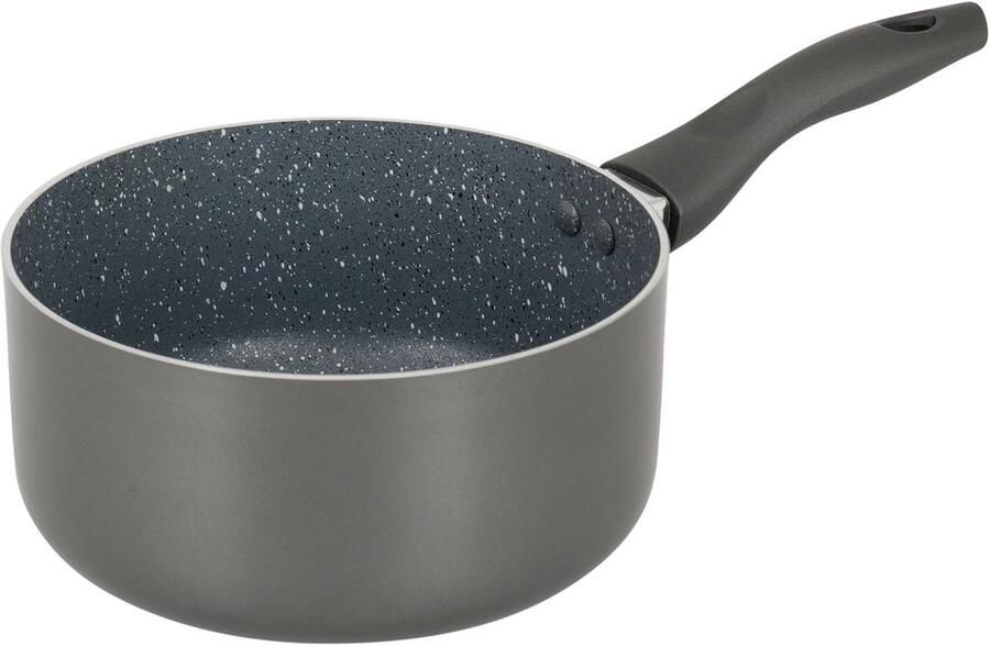 Aluminium Steelpan Keramische Pan Gezond Koken Steenlook Antiaanbaklaag Ø 18 cm Lichtgrijs