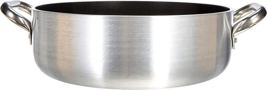 Aluminium Steelpan Kookpan met steel Snel koken Antiaanbaklaag 28 cm Zilver