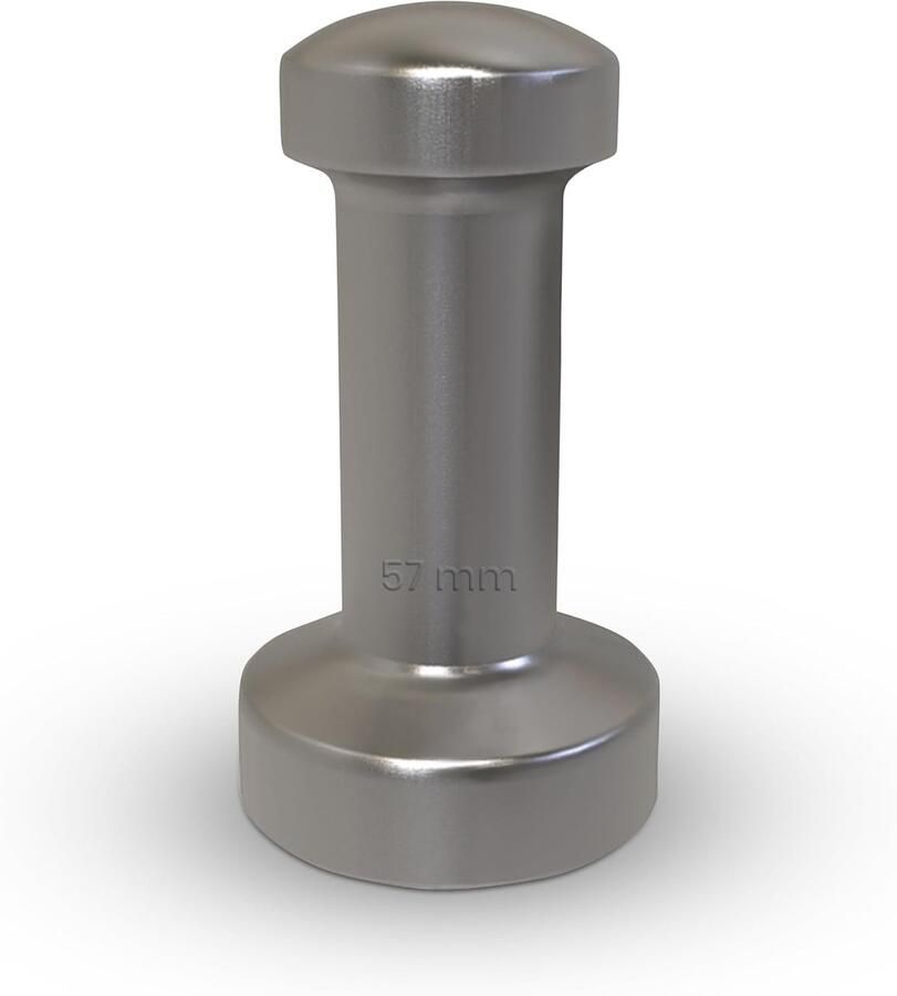 Aluminium Tamper Koffie Stamper Espresso Bereiden Mat Oppervlak 57 Millimeter Zilver