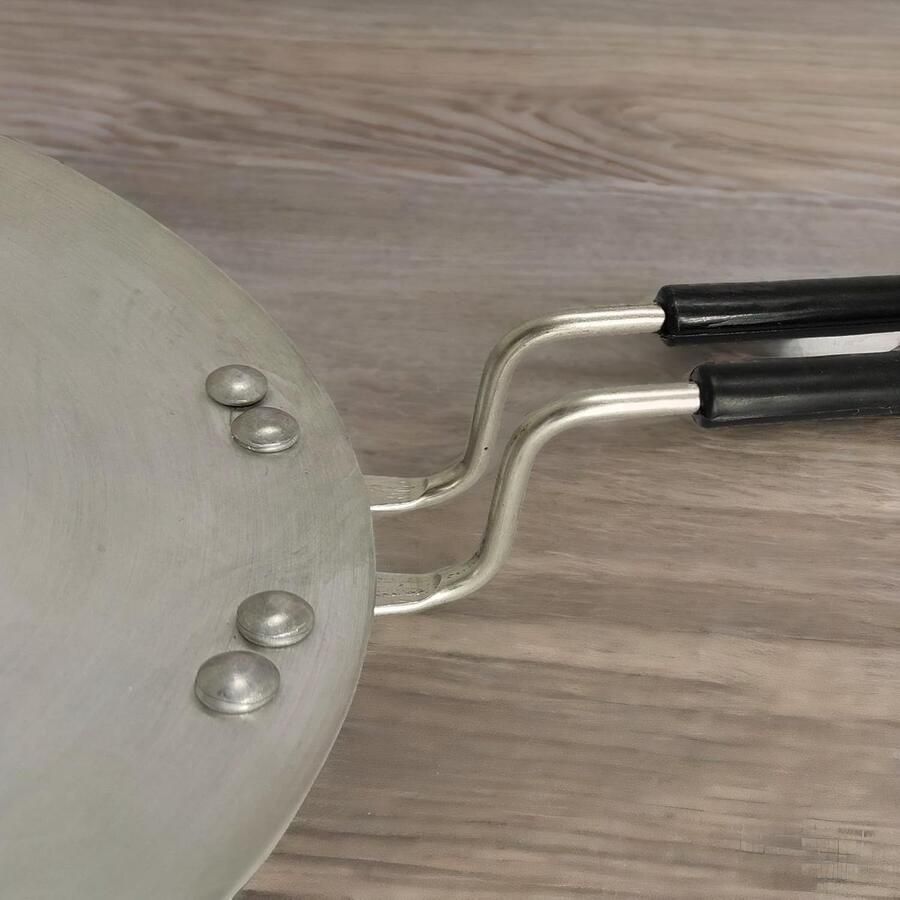 Aluminium Tawa Pan Bakplaat Koekenpan Flatbreads Bakken Inductie Geschikt 275 cm Zilver