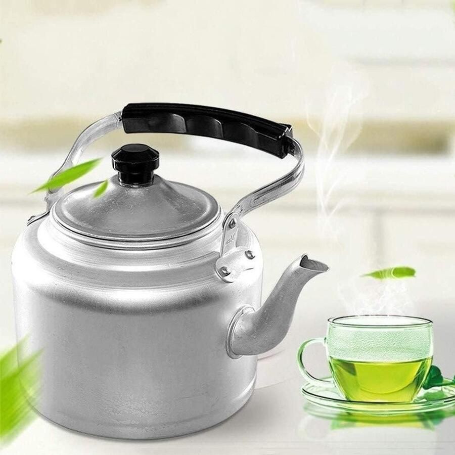 Aluminium Theepot Waterkoker Ketel Water Koken Snelle Warmtegeleiding 3L 10L Aluminiumkleurig