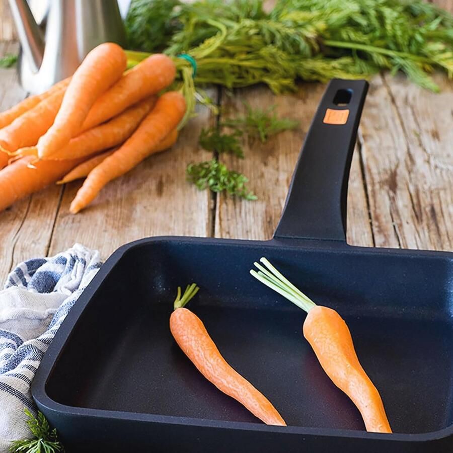 Aluminium Vierkante Grillpan met Handvat 22 cm