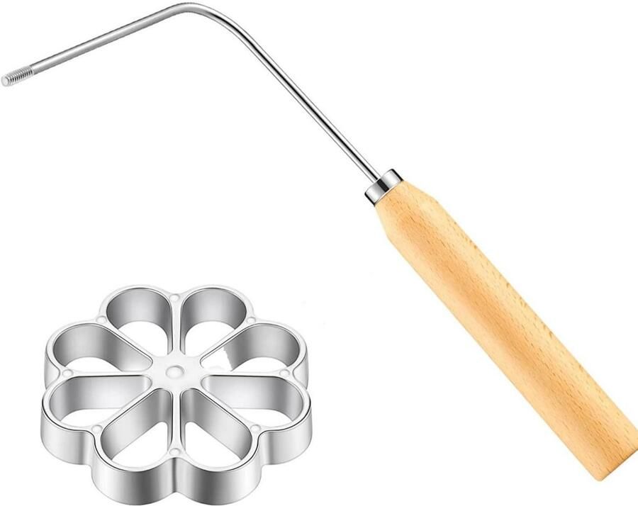 Aluminium wafelvormen met houten handvat huisgemaakt aluminium wafelvorm oven rozenijzer om te bakken duikvorm wafelvorm