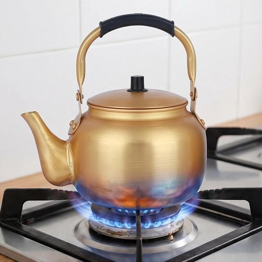 Aluminium Waterkoker Theepot Fornuis Snel Water Koken Lichtgewicht Ontwerp 6 capaciteit optioneel Goud