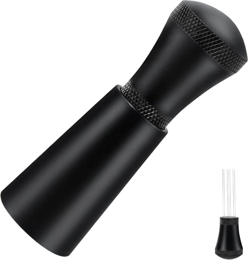 Aluminium WDT Tool Koffiedistributeur Naalden Espresso Bereiden Precisie Naalden 0.3mm 58 mm Portafilter Zwart
