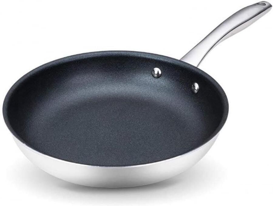 Aluminium Wok Koekenpan Dagelijks Koken Antiaanbaklaag 28 cm Zwart