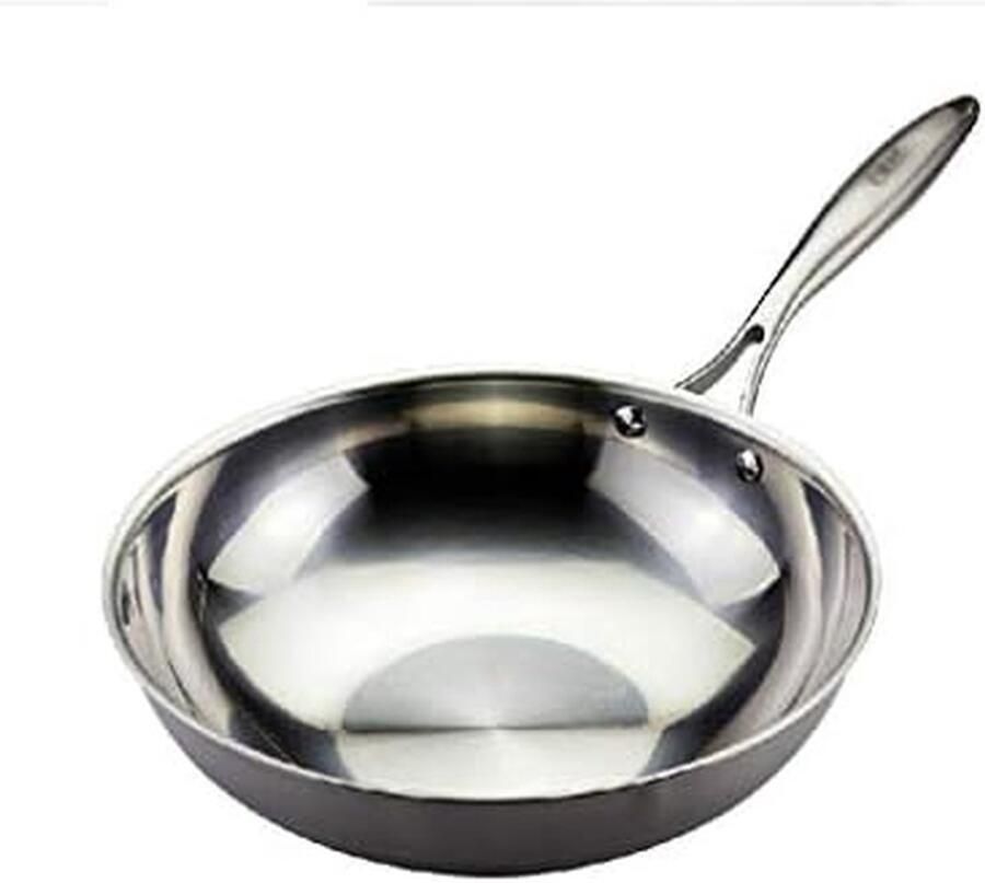 Aluminium Wok Roerbakpan Lekker Koken Hard geanodiseerd 30 cm Zilver