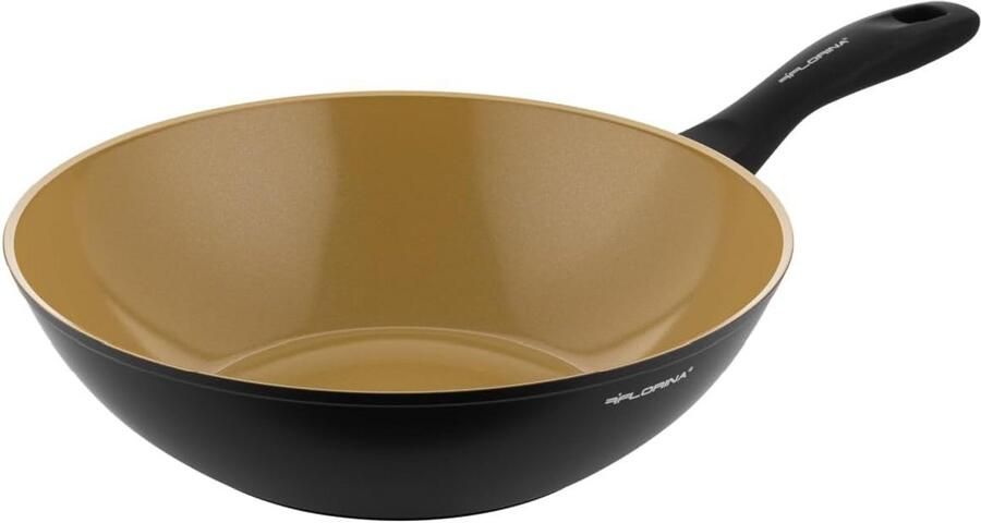 Aluminium Wokpan 28 cm met Keramische Coating en Olijfolie voor Gezond Koken