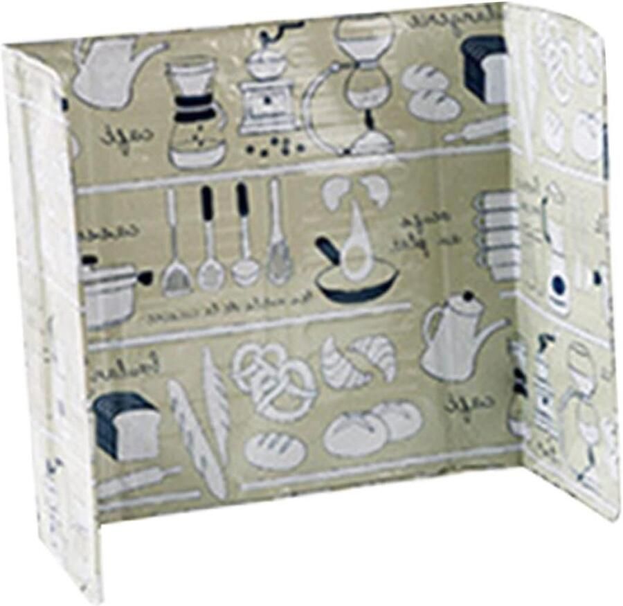 Aluminiumfolie Spatscherm Gasfornuis Beschermer Koken Zonder Vlekken Opvouwbaar Ontwerp 84 x 39 cm Gekleurd