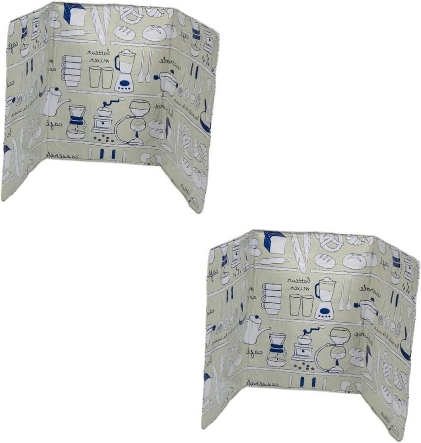 Aluminiumfolie Spatscherm Oliebeschermer Keuken Koken Zonder Vlekken Warmte-isolerend 84x39cm Groen