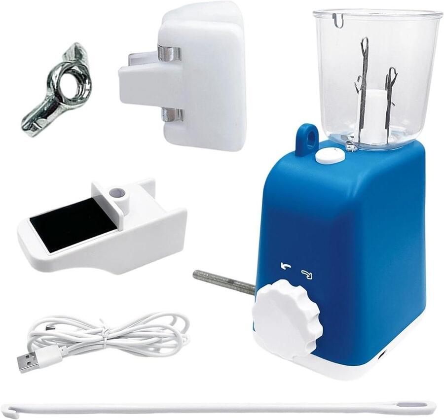 Ambachtelijke Vlechtmachine Touwvlechter Ambacht Sieraden Maken Automatische Rotatie 145 x 11 x 16 cm Blauw