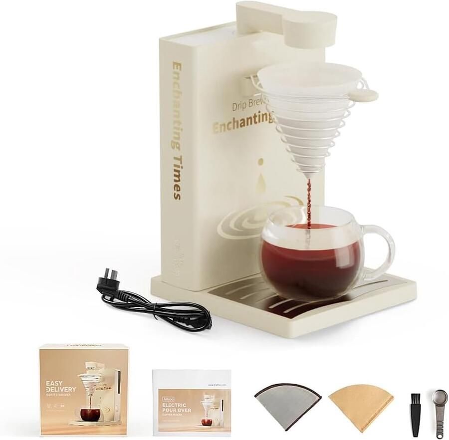 Americano koffiezetapparaat met wegwerp- of herbruikbare filters koffiezetapparaat voor enkele porties draagbare persoonlijke koffiedrukker één-knop-bereider met 300 ml