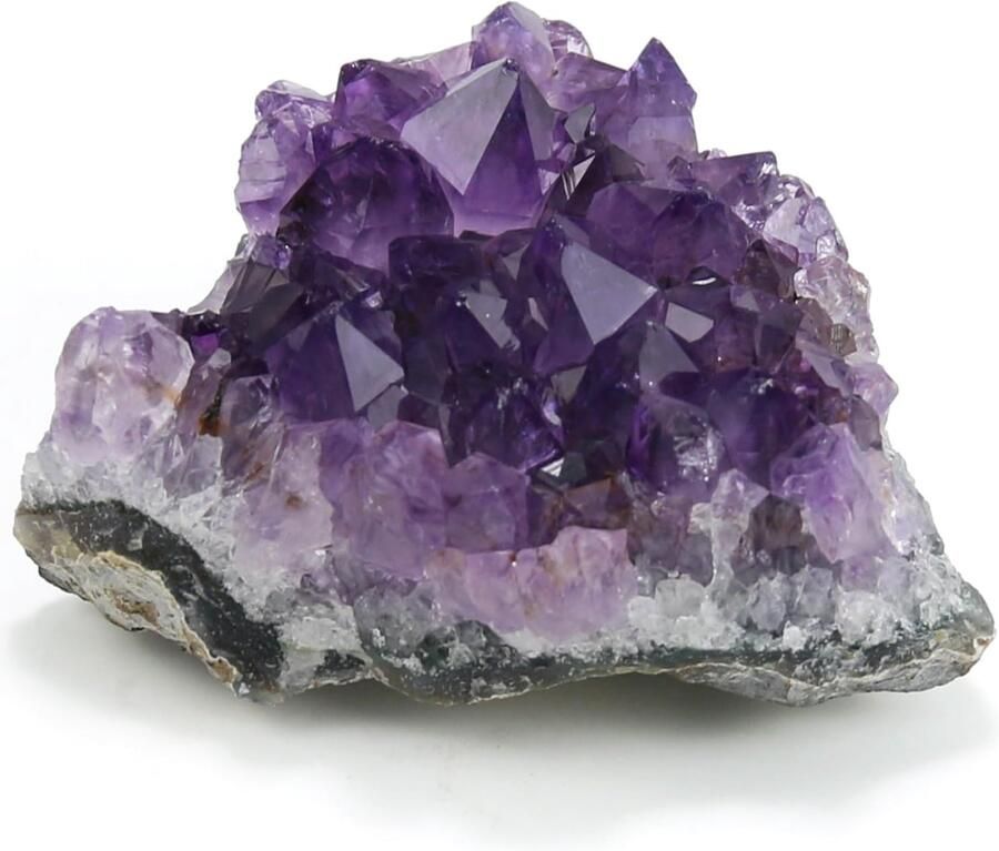 Amethist Druse Amethist steen Amethist kristallen Bergkristal ruwe steen Ruwe Amethist Natuurlijke Amethist-geodeholtes Kristallen Helende stenen Kristallen Helende stenen(50G)