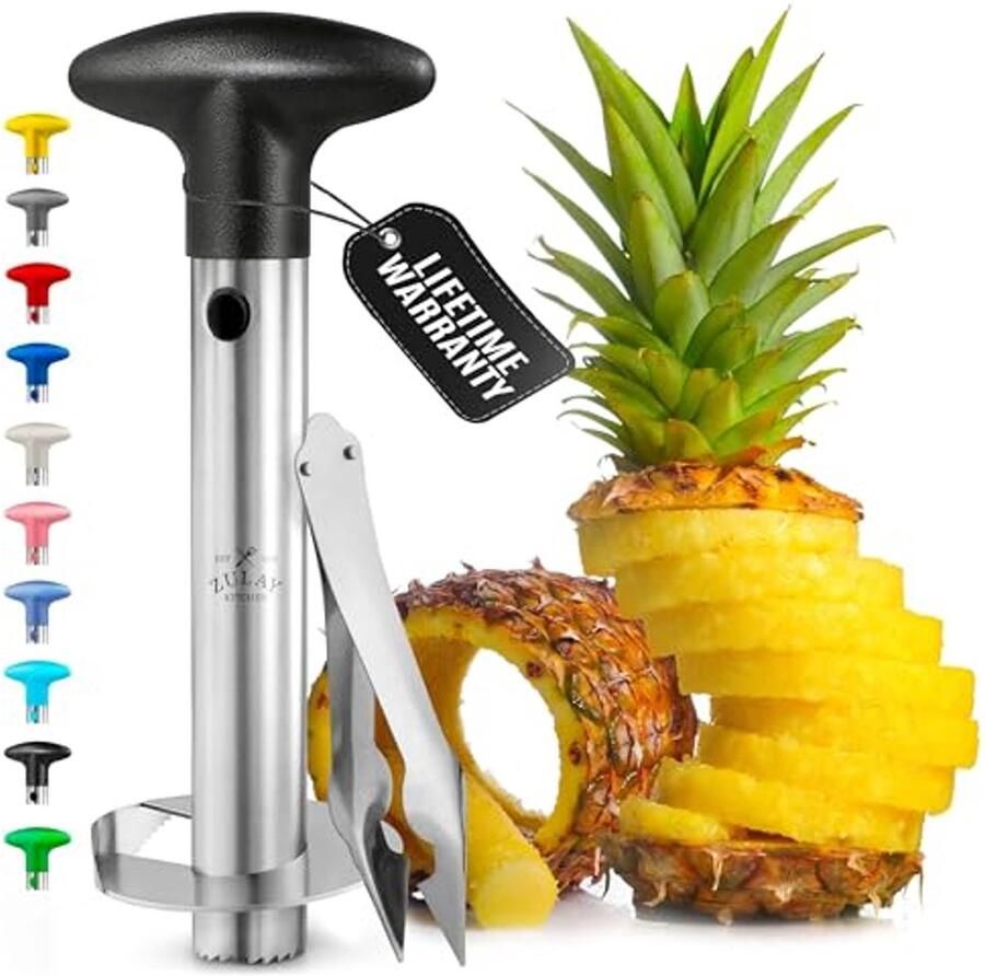 Ananas Corer en Slicer Tool Roestvrij Staal Cutter voor Gemakkelijk Kern Verwijderen & Snijden Snijmachine die Tijd Bespaart
