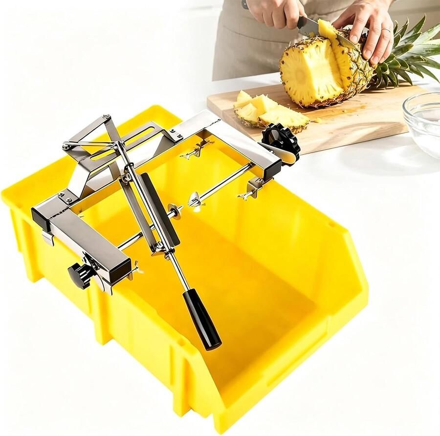 Ananassnijder Ananasschiller Snijmachine Fruit Voorbereiden Roestvrij Staal 51 cm Zilver