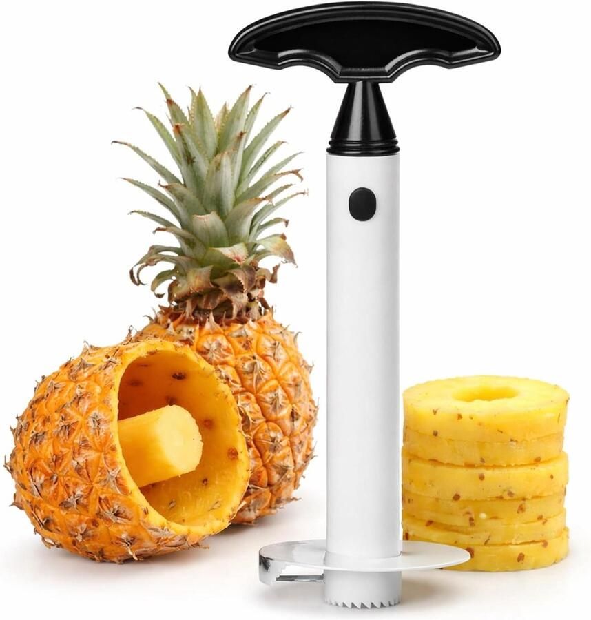 Ananassnijder Fruit Snijder Verse Ananas Snijden Eenvoudig in Gebruik 23 x 12 x 8 cm Zwart