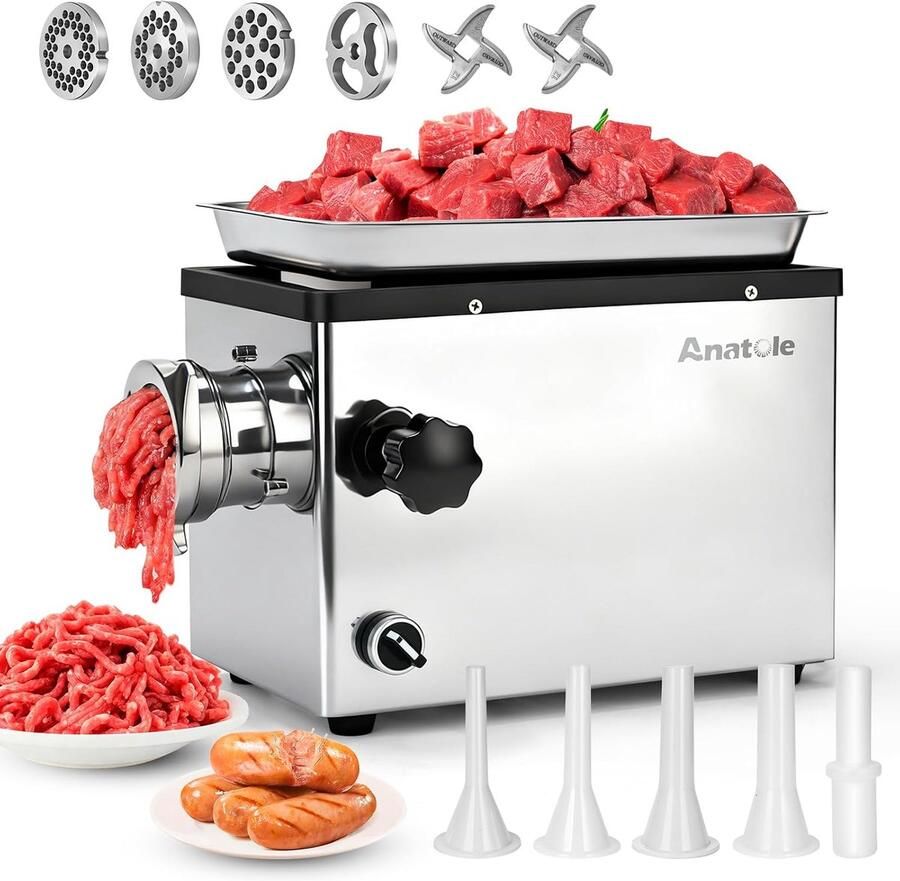 Anatole Electric Meat Grinder Commercial 950 W Stainless Steel ShopVlot