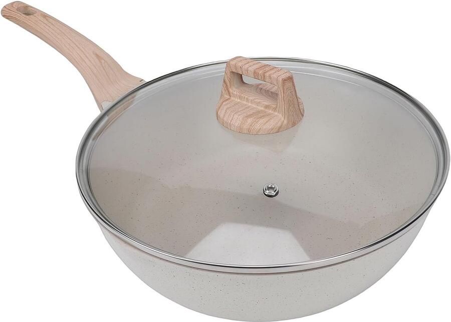 Anti-aanbak Frituurpan Koekenpan Sauteerpan Gerechten Bereiden Steen Coating 28x8.5cm