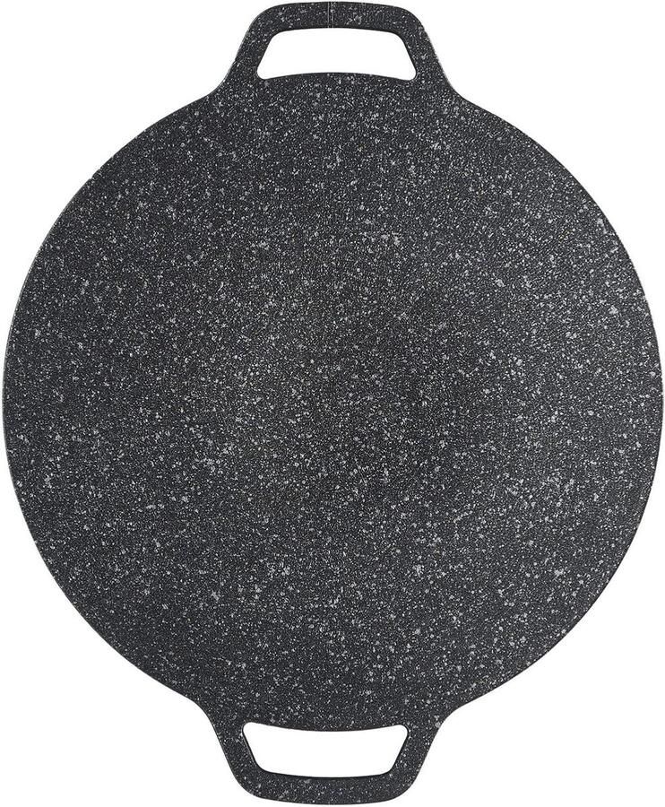 Anti-aanbak Grillpan Barbecueplaat Plancha Buiten Koken Gelijkmatige Warmteverdeling 36x36x6 cm Zwart