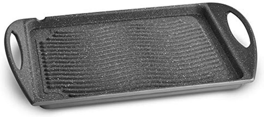 Anti-aanbak Grillpan van Aluminium 34 x 26 cm Krasbestendig met Marmereffect Geschikt voor Gas en Oven
