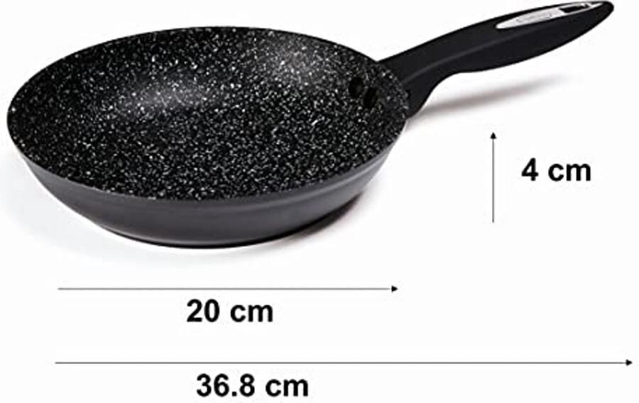 Anti-aanbak Koekenpan 20cm Gesmeed Aluminium Geschikt Voor Inductie & Vaatwasser