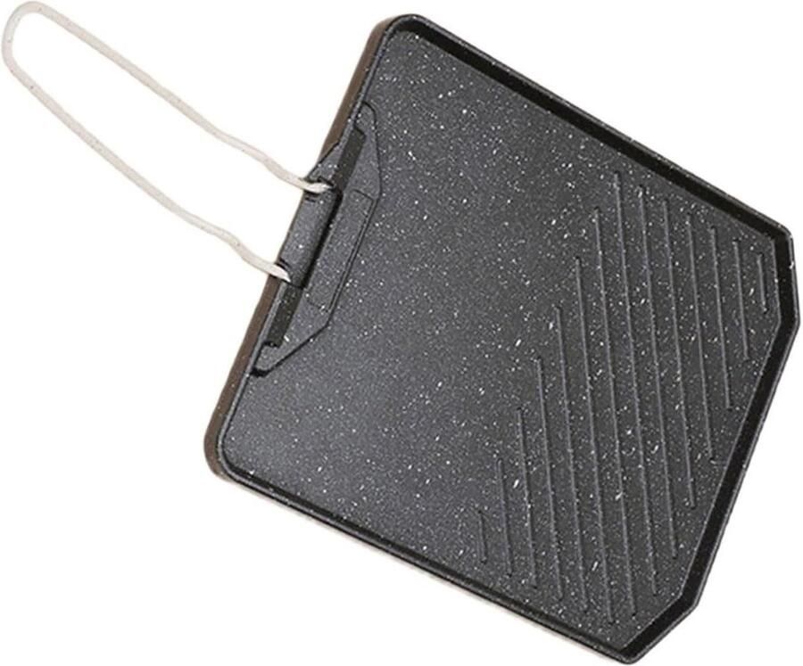 Anti-aanbak Koekenpan Vis Pan Snelle Maaltijden Comfortabele Grip 19x38 cm Zwart
