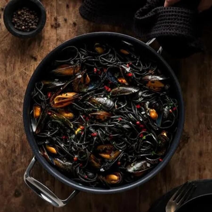 Anti-aanbak Sautepan 28cm met Hoge Rand Roestvrij Staal