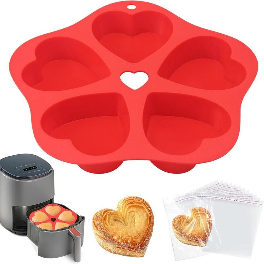 Anti-aanbak Siliconen Muffin Pan voor Airfryer Perfect voor Cupcakes en Muffins