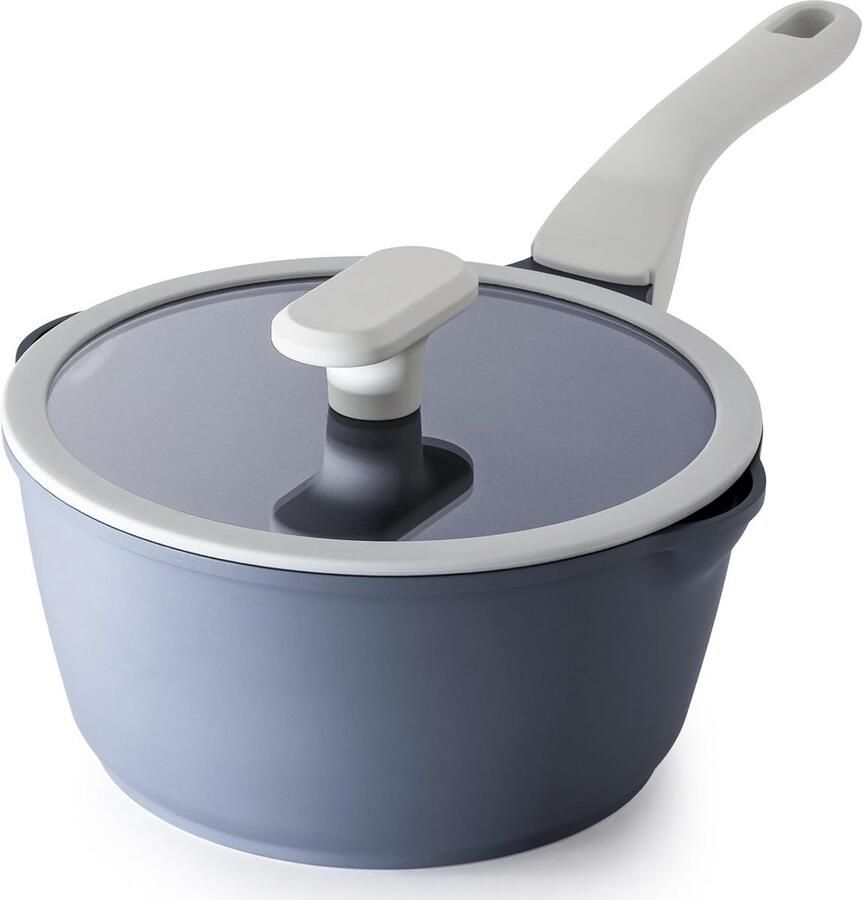Anti-aanbak steelpan Keramische sauspan Lekkere sauzen maken Niet-giftige coating 2.7 liter Zwart