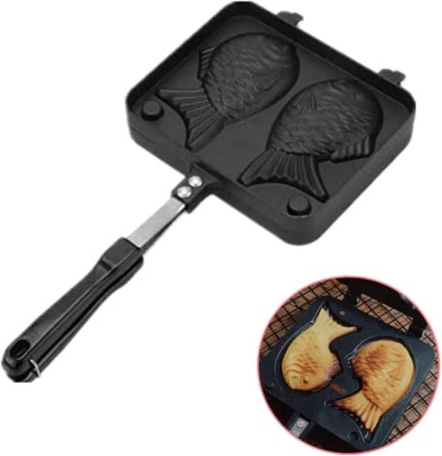 Anti-aanbak Wafelijzer Pan voor Vis Taarten Dubbele Bakvorm voor Taiyaki Desserts