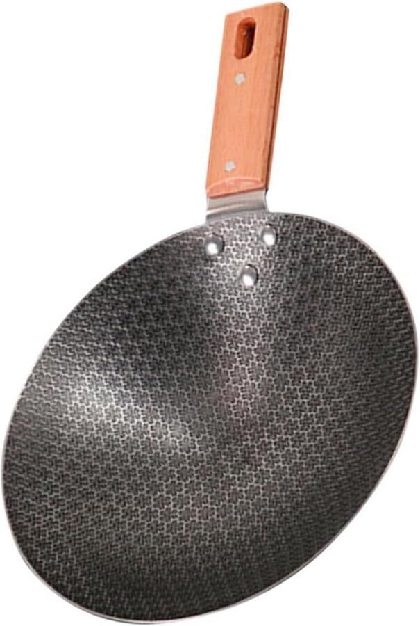 Anti-aanbak Wokpan Kookpot Roerbakpan Buiten Koken Hittebestendig Handvat 35.5cm Lengte Grijs