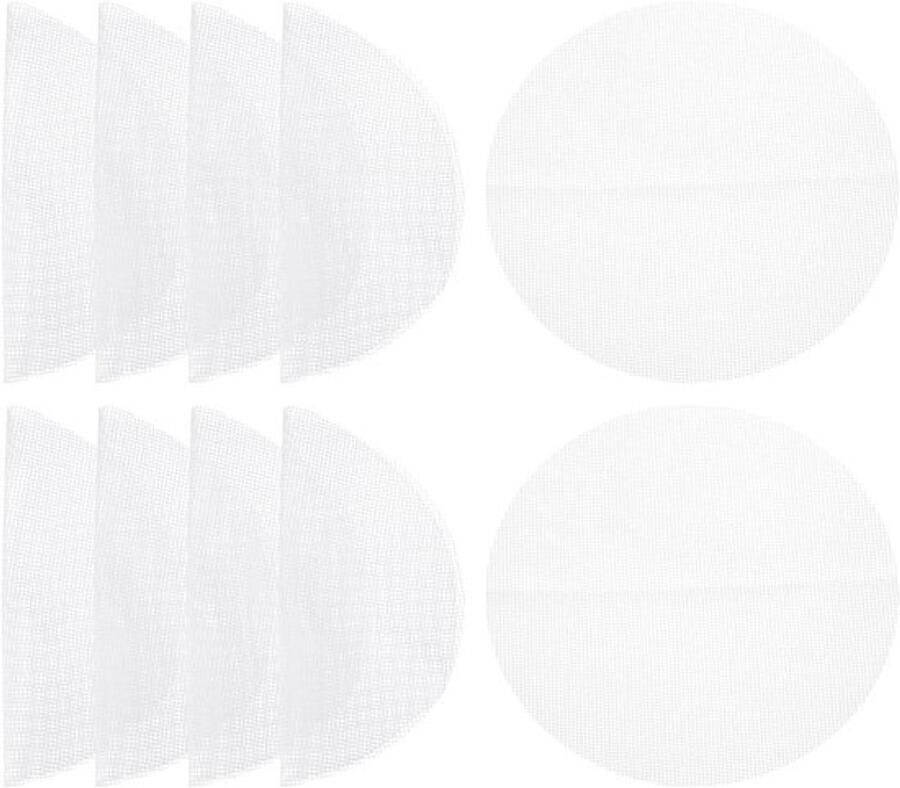 Anti-aanbakmatten Stoommand liners Gezond koken Herbruikbaar en duurzaam 20 cm rond Wit