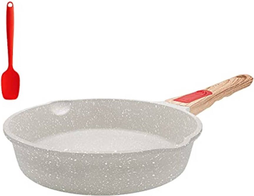 Anti-aanbakpan 20 cm gecoate braadpan met afneembare handgreep geschikt voor alle warmtebronnen