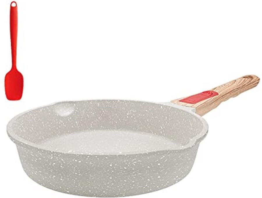 Anti-aanbakpan 20 cm gecoate braadpan met afneembare handgreep geschikt voor alle warmtebronnen