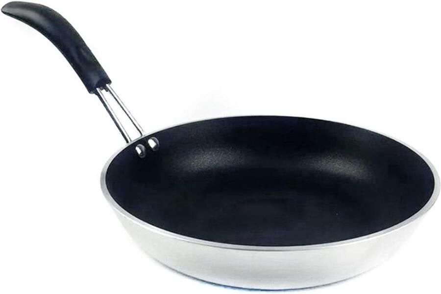Anti-aanbakpan Koekenpan Omelet Pannenkoek Pan Lekker Koken Gelijkmatige Warmteverdeling 22 cm Zwart