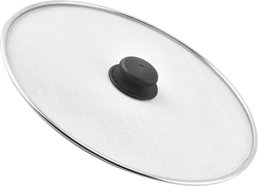 Anti-olie Spatscherm Vetvanger Deksel Koken Zonder Vlekken Fijnmazig Roestvrij Staal 29x29 cm Zilver