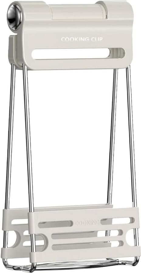 Anti-verbrandingsgrijper Hete borden houder Veilig koken Verstelbare antislip 18.3 cm Wit