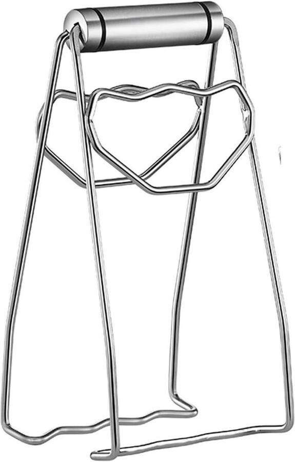 Anti-verbrandingstang Bordklem Keukentang Hete Borden Pakken Hittebestendig Roestvrij Staal 2 stuks Zilver